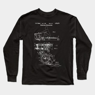 Rowing machine patent, ERG machine lover Long Sleeve T-Shirt